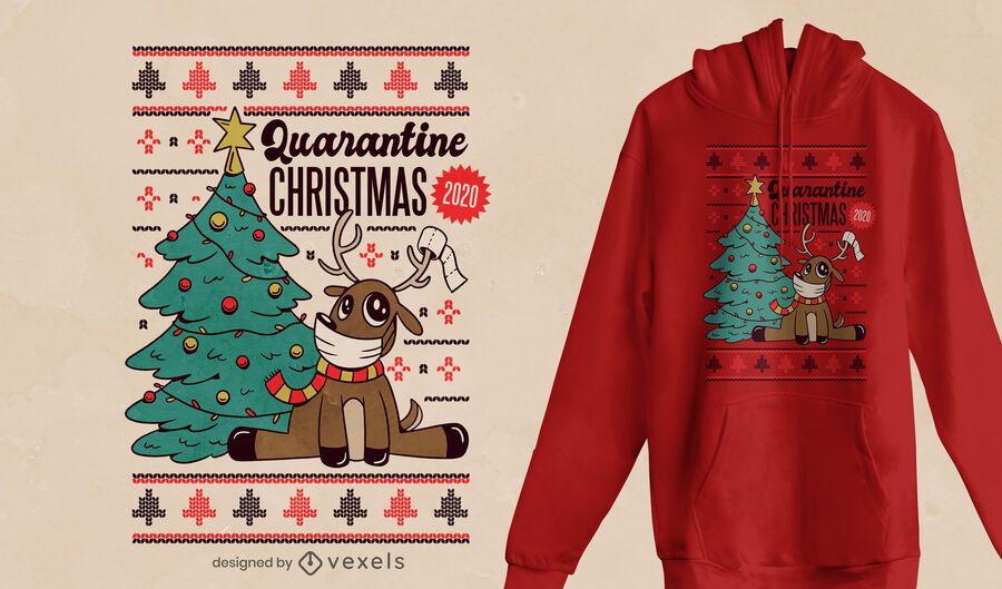 Diseño de camiseta Quarantine xmas 2020 Diseño de camiseta Quarantine xmas 2020