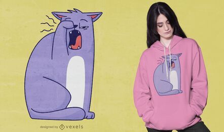 Schläfriges Katzen-T-Shirt Design