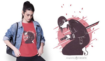 Harakiri Frau T-Shirt Design
