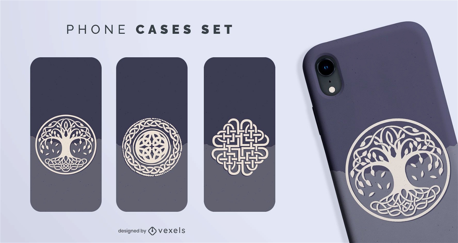 Nordic symbols phone cases set