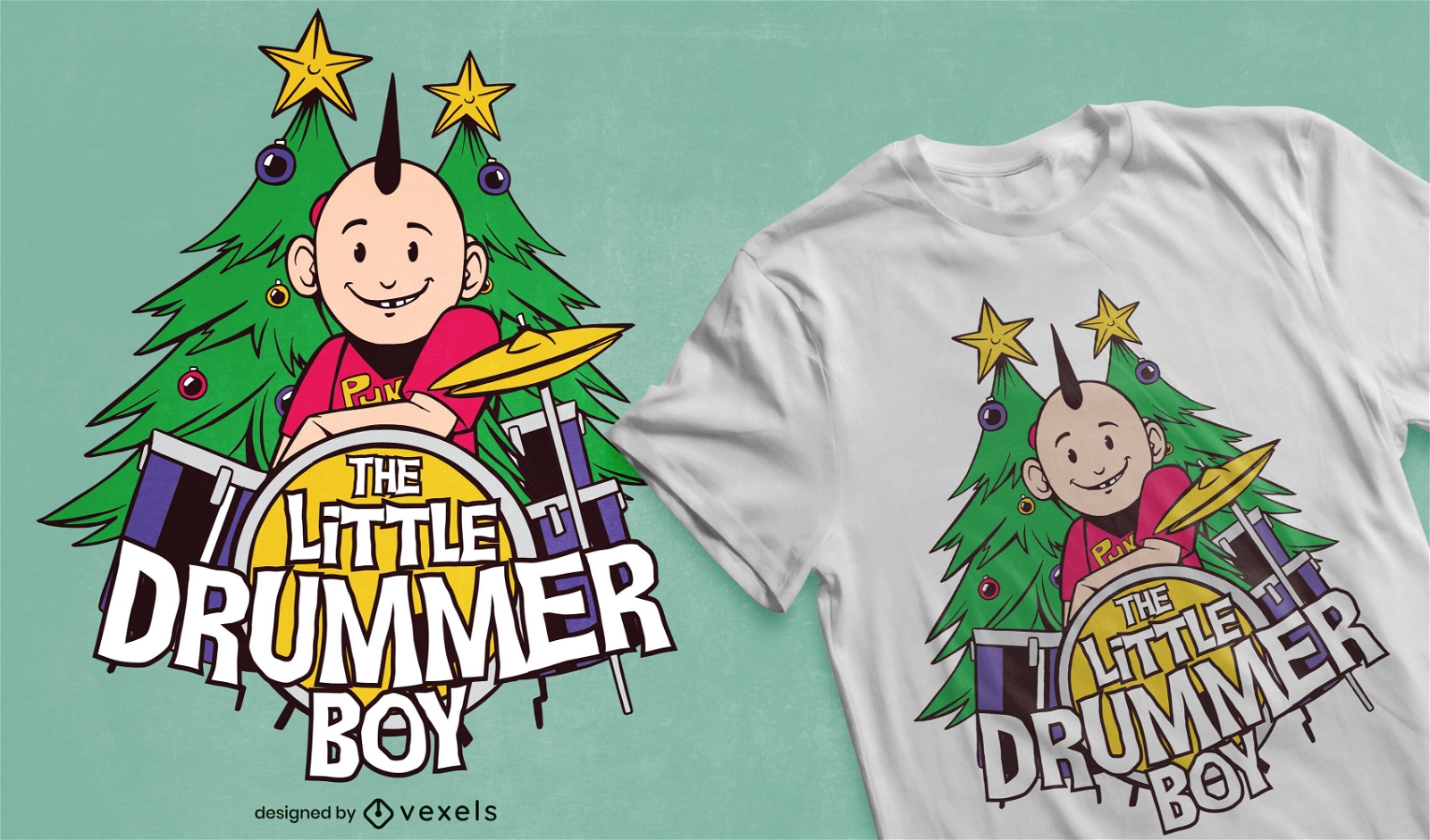 Little drummer boy t-shirt design