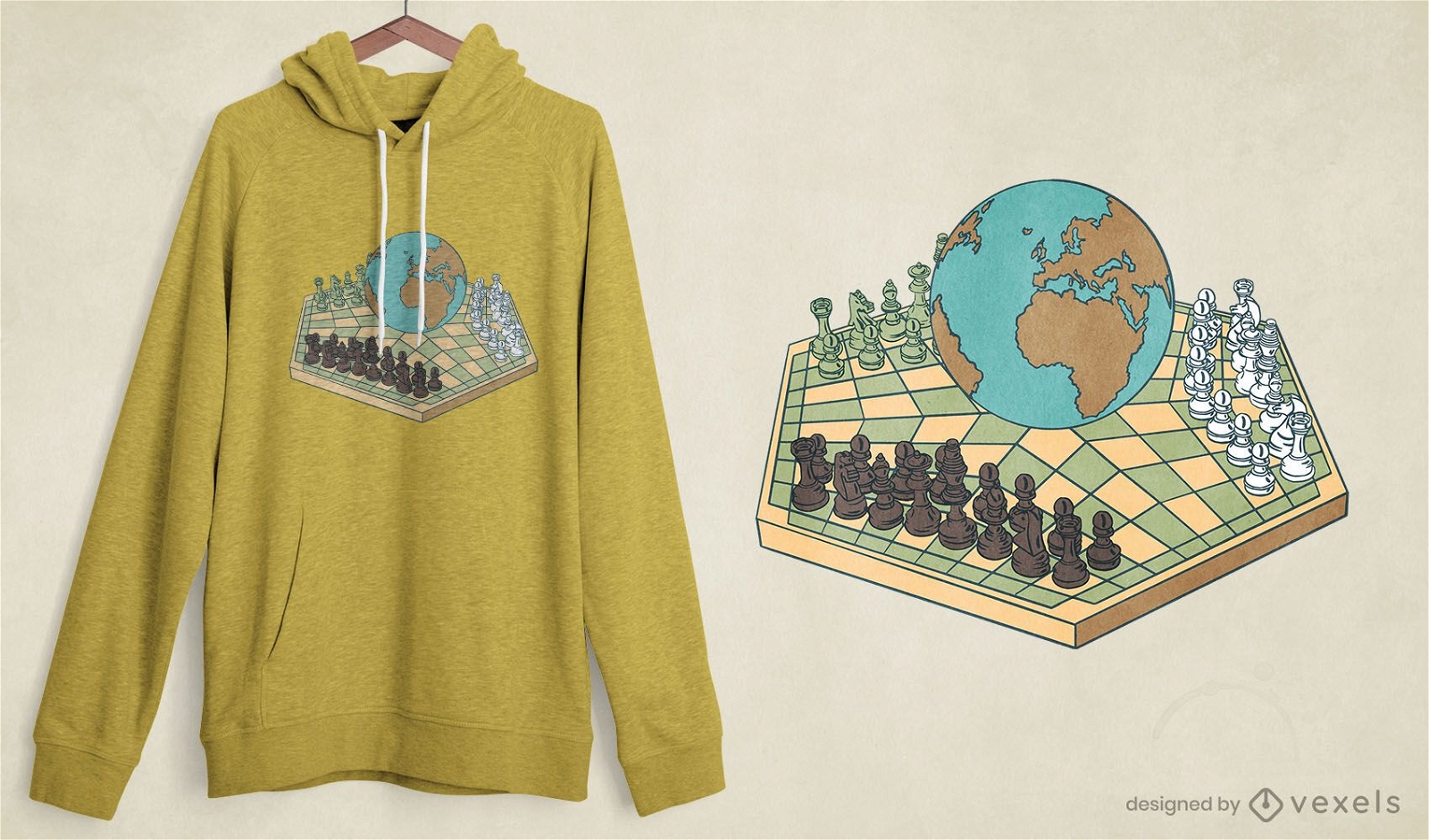 Chess world t-shirt design