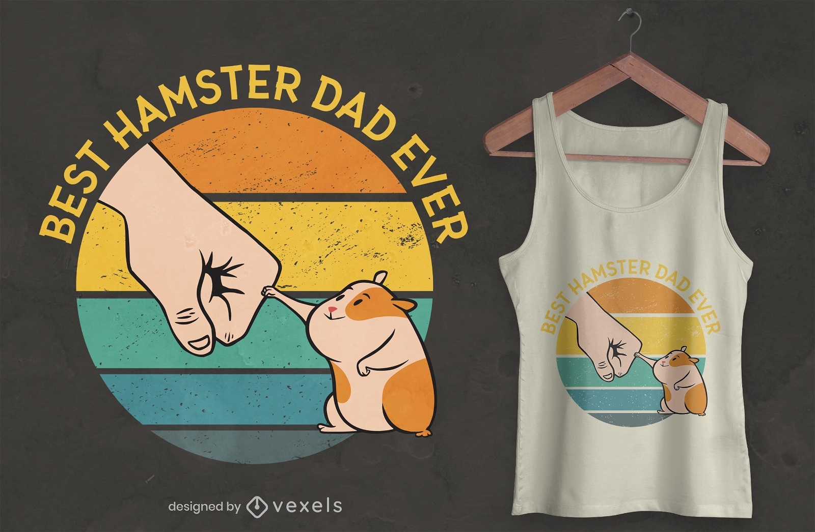 Melhor design de t-shirt do pai hamster