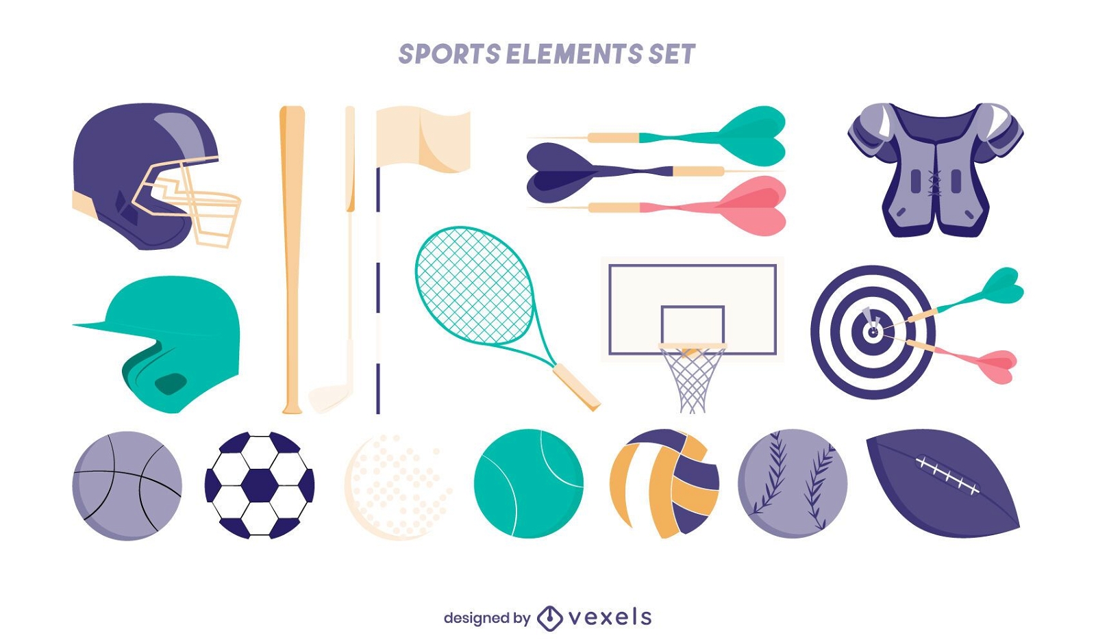 Conjunto de elementos deportivos