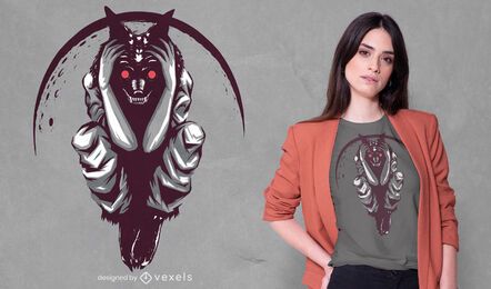 Evil werewolf t-shirt design Evil werewolf t-shirt design