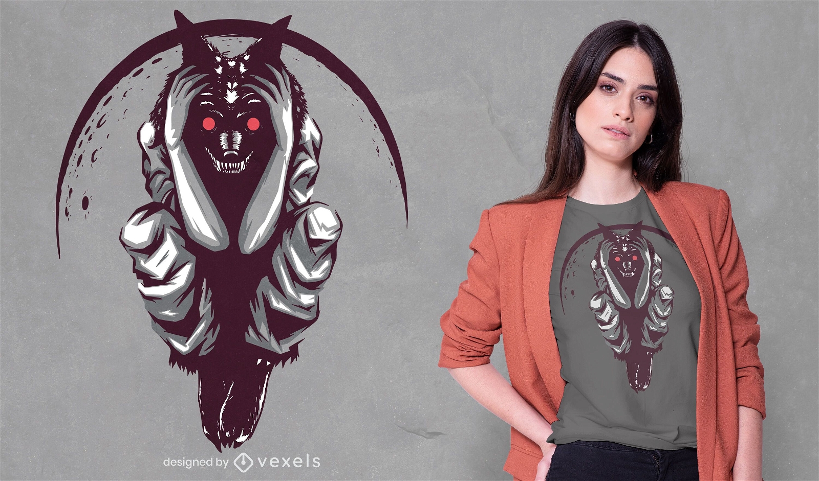 Evil werewolf t-shirt design