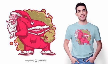 Santa farts t-shirt design