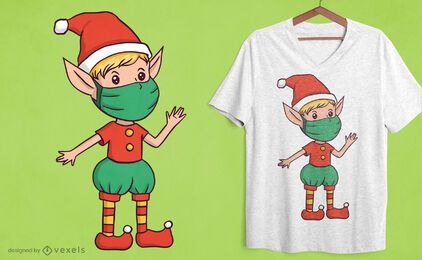 Elf face mask t-shirt design Elf face mask t-shirt design