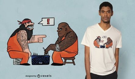 Insassen spielen Spiel T-Shirt Design
