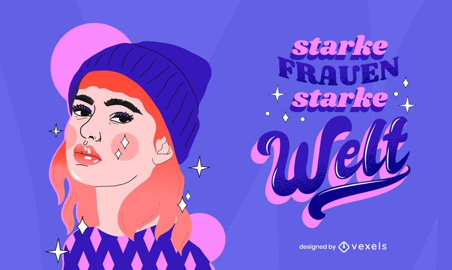 Ilustração alemã do Dia da Mulher Ilustração alemã do Dia da Mulher