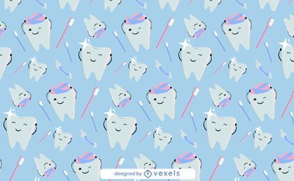 Cute teeth toothpaste pattern design