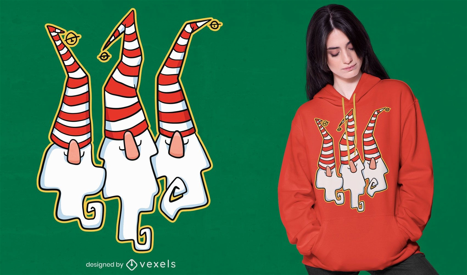Christmas gnomes t-shirt design