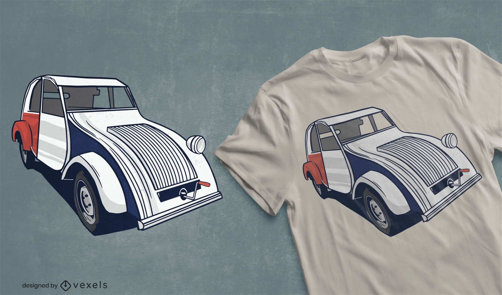 French car t-shirt design