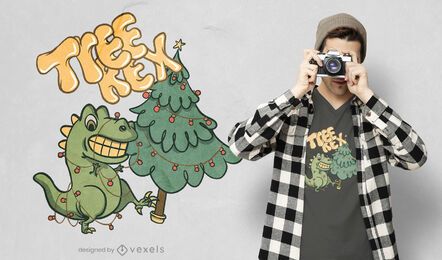 Design de t-shirt Tree rex