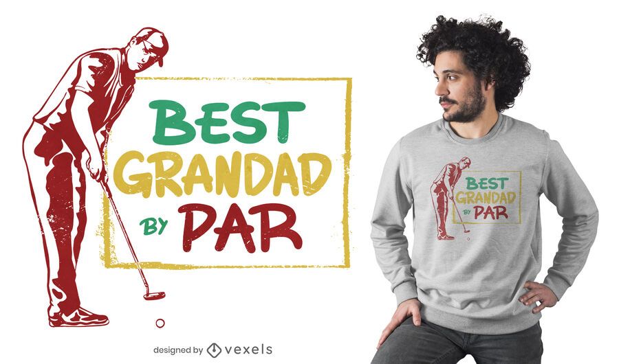 Design de t-shirt do avô de golfe Design de t-shirt do avô de golfe
