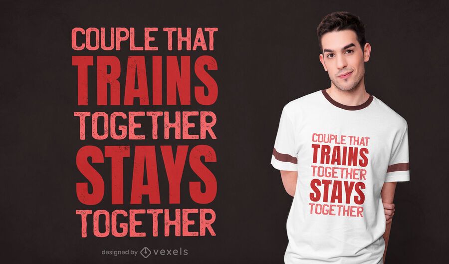 Couple training t-shirt design Couple training t-shirt design