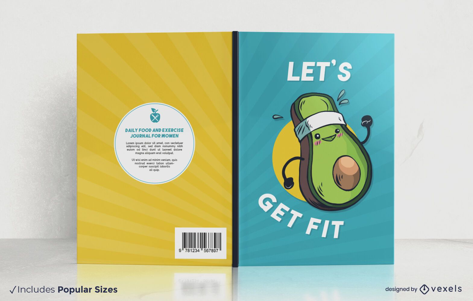 Let's get fit book cover design