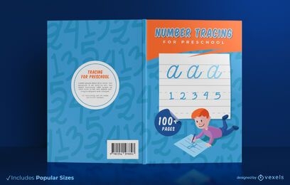 Number tracing book cover design