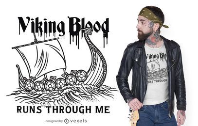 Viking blood t-shirt design Viking blood t-shirt design