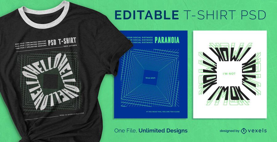 Digital square scalable t-shirt psd Digital square scalable t-shirt psd