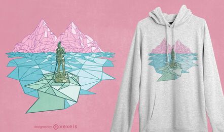 Design de camiseta poligonal