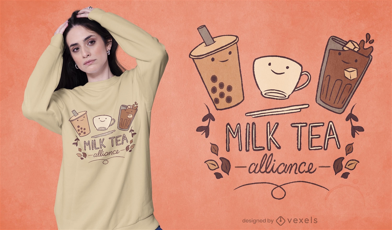 Milk tea alliance t-shirt design