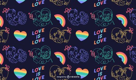 Diseño de patrón LGBTIQ