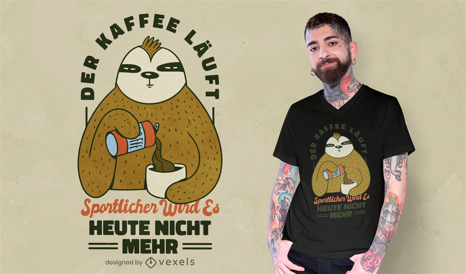 Coffee sloth t-shirt quote
