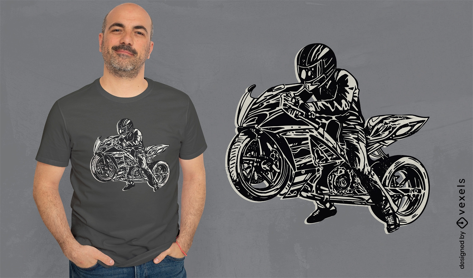 Drag bike t-shirt design