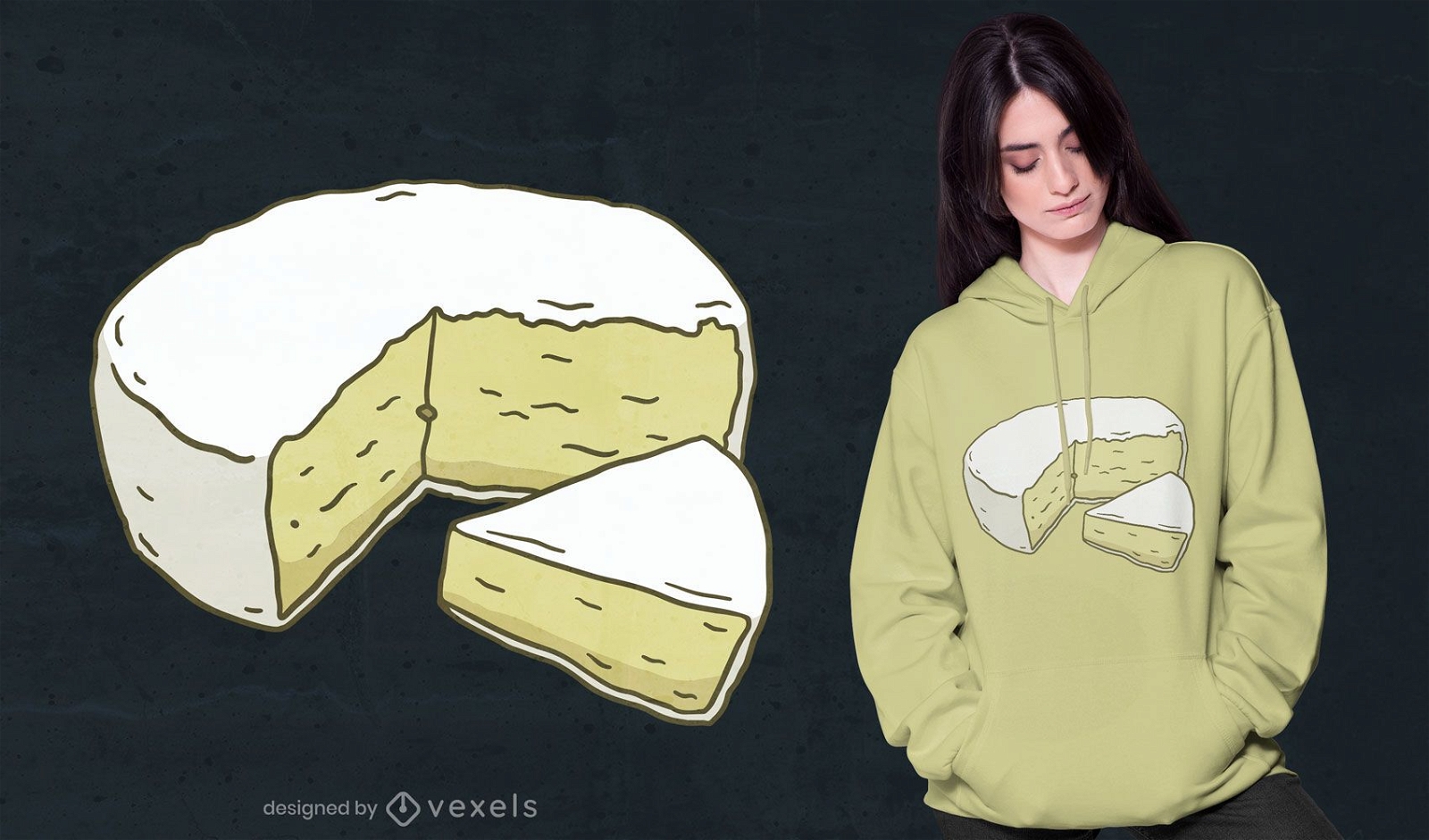 Brie cheese t-shirt design