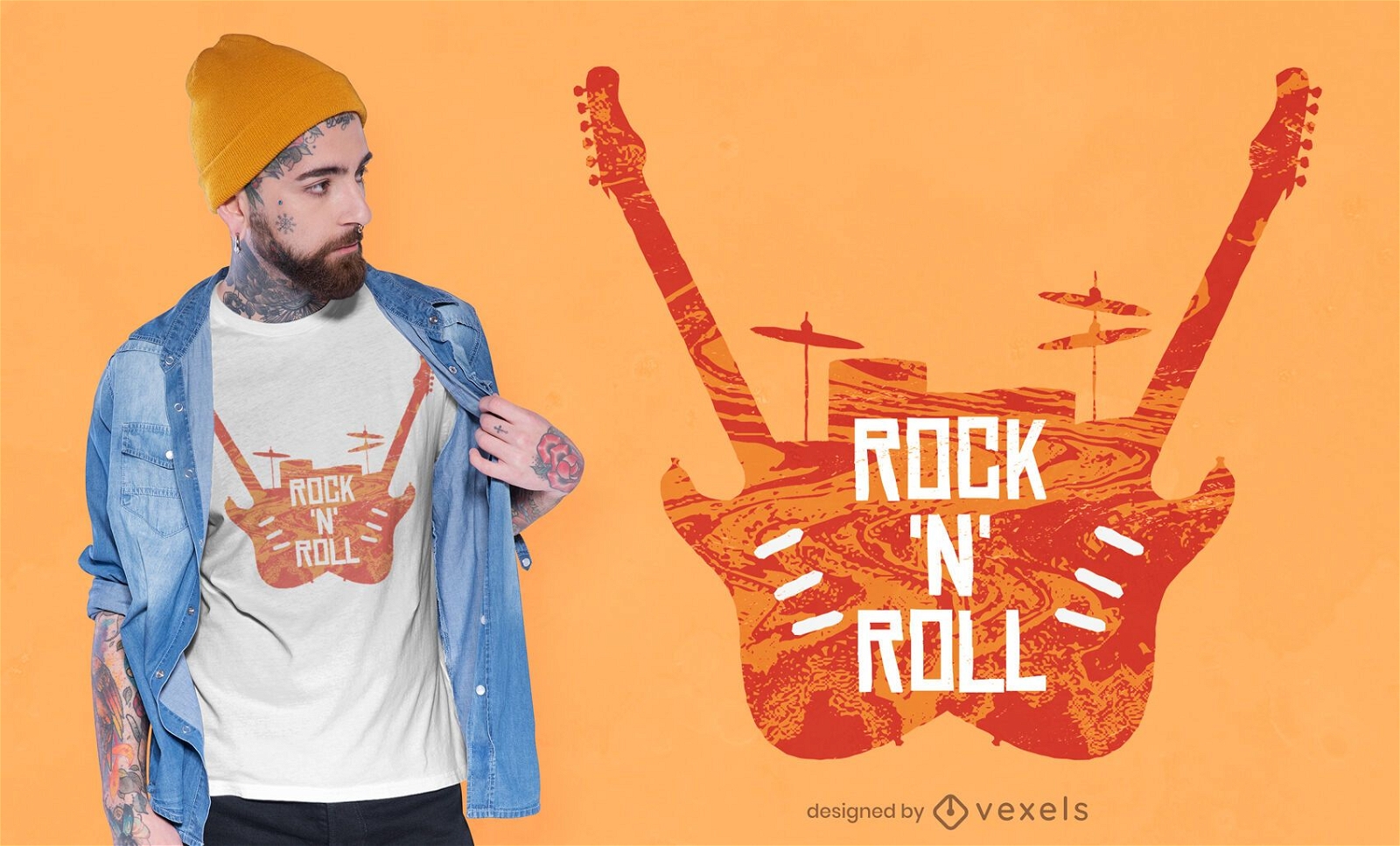 Design de camisetas rock &#39;n&#39; roll