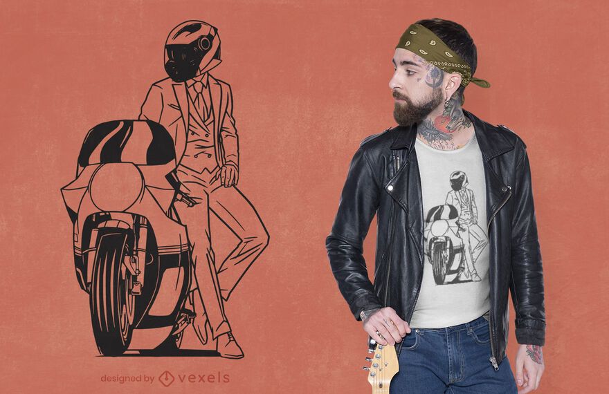 Gentleman biker t-shirt design Gentleman biker t-shirt design