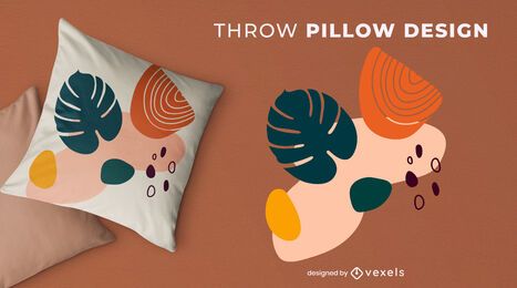 Diseño de almohada de tiro de naturaleza abstracta Diseño de almohada de tiro de naturaleza abstracta