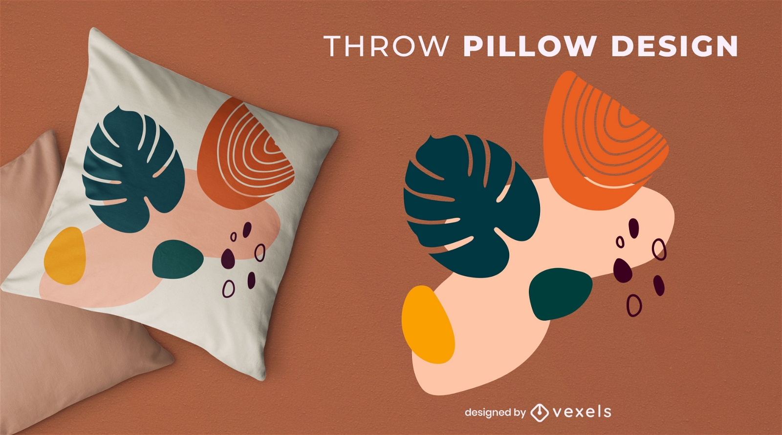 Abstract nature throw pillow design