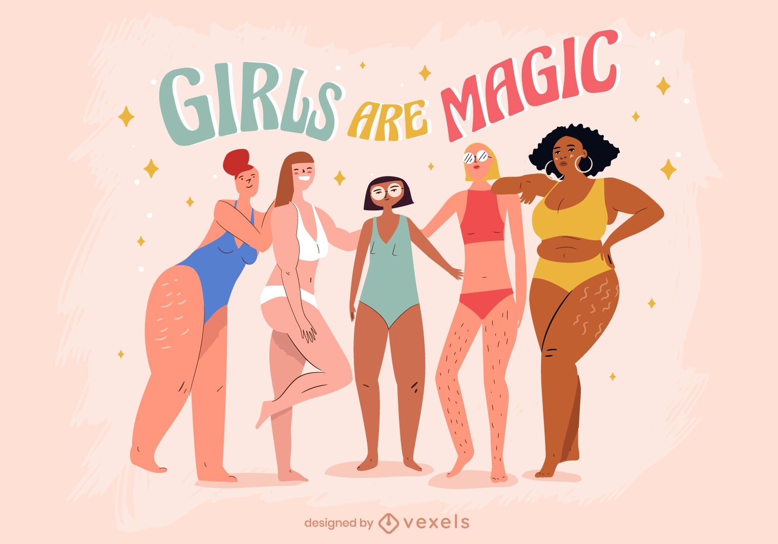 Girls are magic illustration
