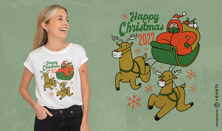 Face mask Santa t-shirt design