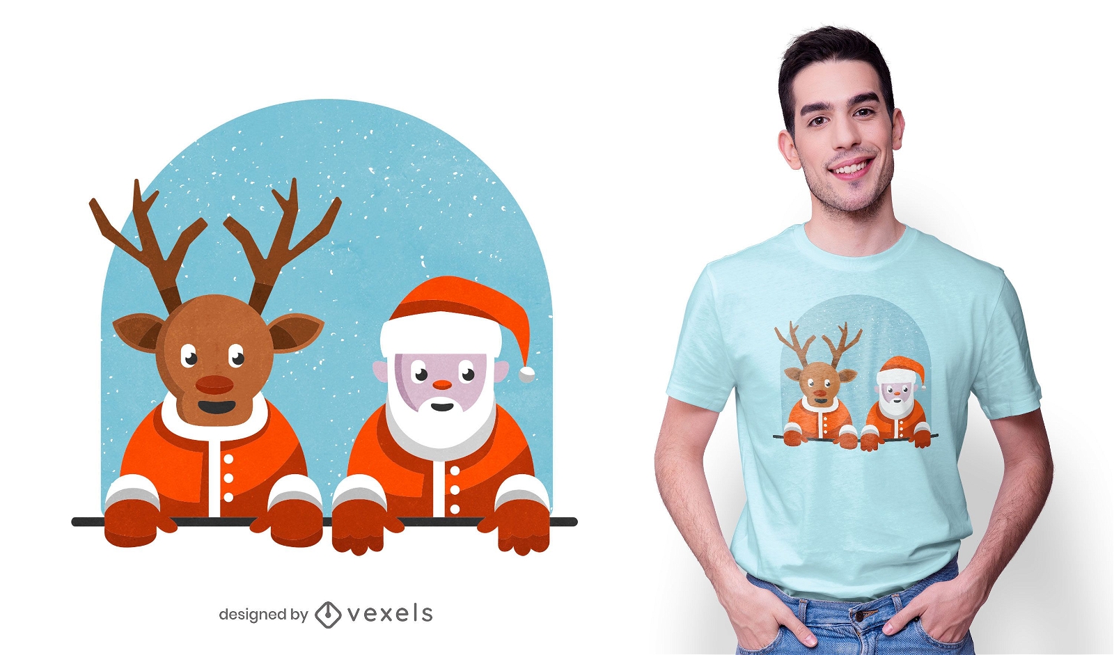 Nettes Weihnachtsmann-T-Shirt