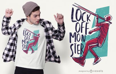 One arm lock off t-shirt design