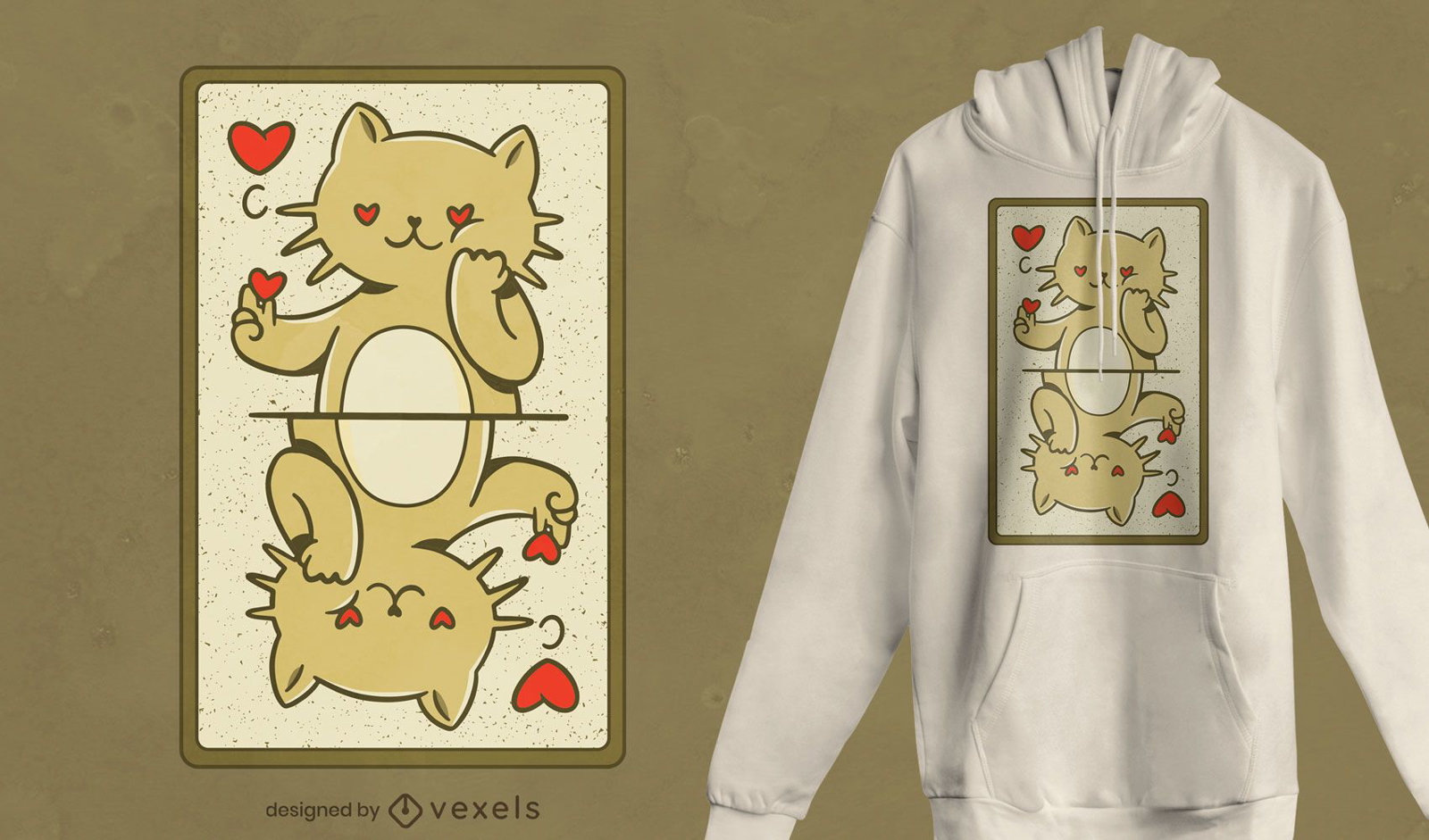 Cat card t-shirt design