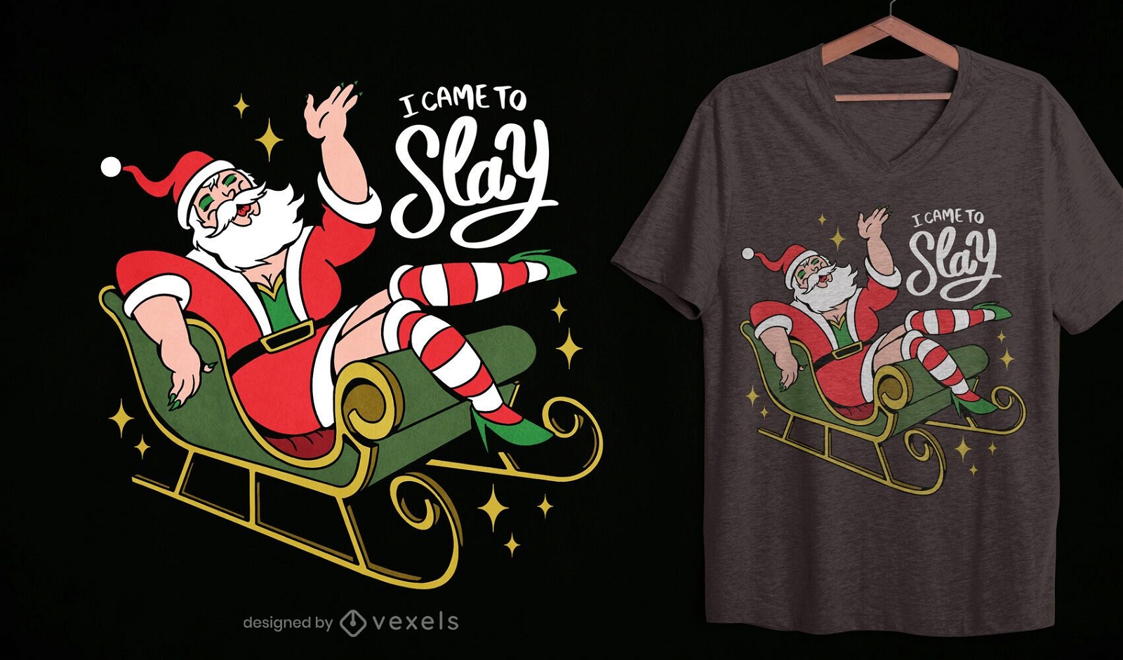 Drag Santa T-Shirt-Design