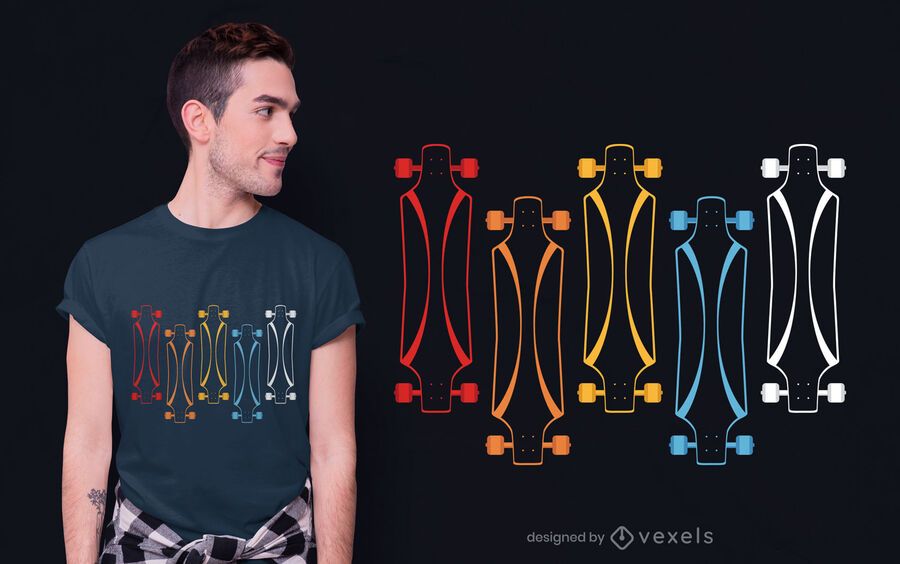 Diseño de camiseta longboards Diseño de camiseta longboards