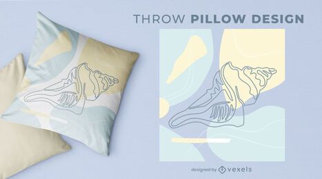 Large shell throw pillow design Large shell throw pillow design
