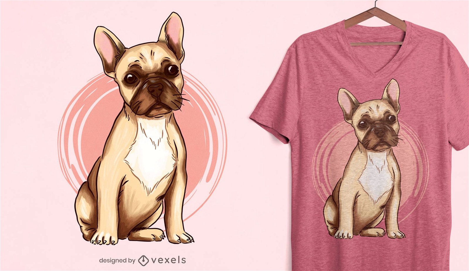 Franz?sisches Bulldoggen-T-Shirt Design