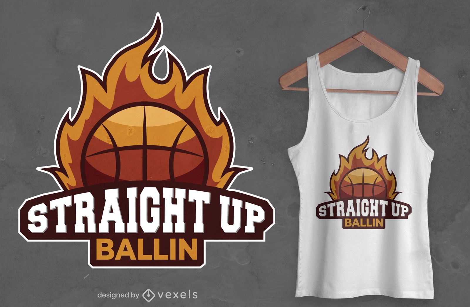 Design de camiseta ballin direto