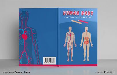 Buchcover-Design des menschlichen Körpers
