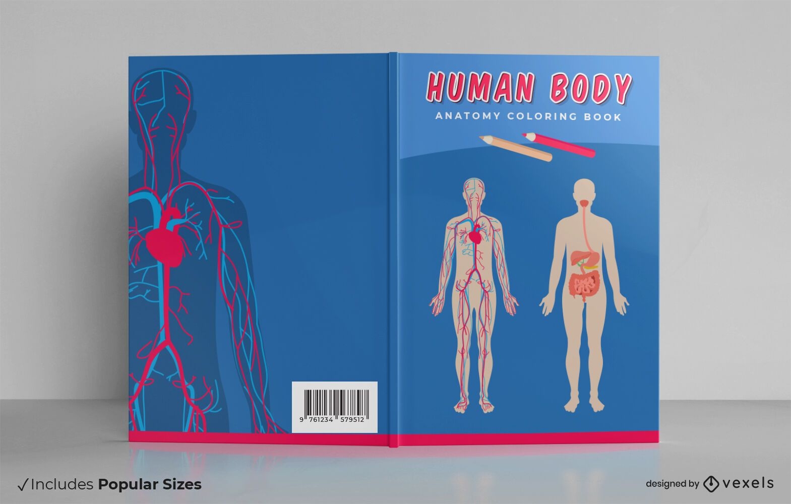 Design de capa de livro de corpo humano