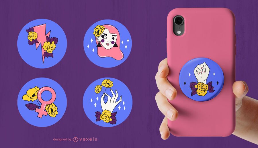 Set popsocket del día de la mujer Set popsocket del día de la mujer