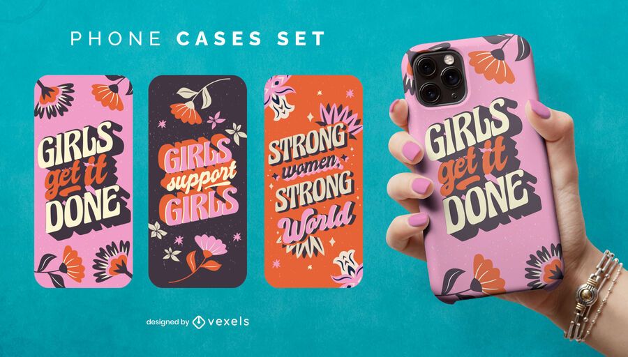 Conjunto de capa de telefone com orçamento feminino Conjunto de capa de telefone com orçamento feminino