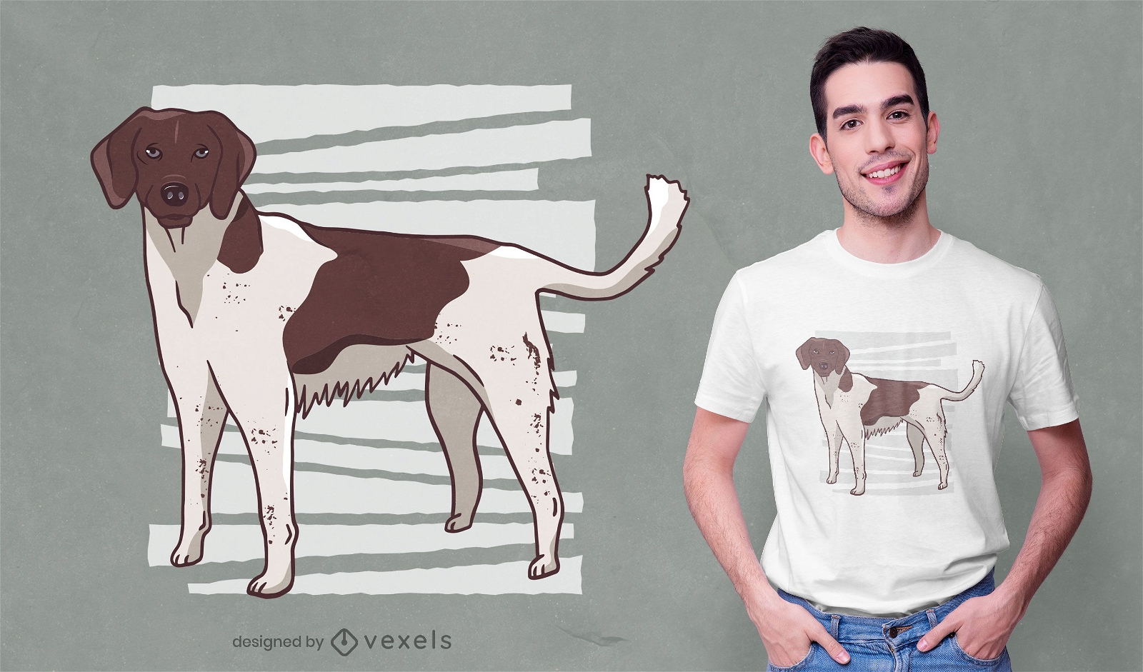 Brauner Hund T-Shirt Design