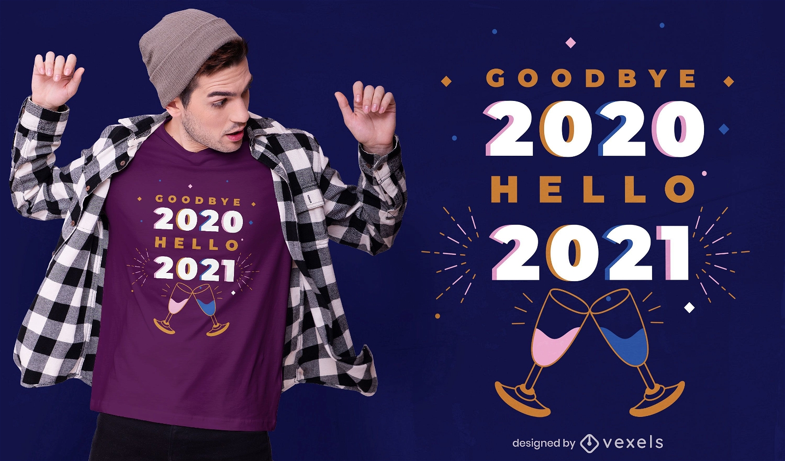 Adiós 2020 diseño de camiseta